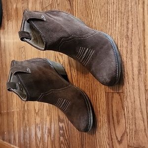 Clark's Brown Leather Booties Boots Shoes Women's Size 10